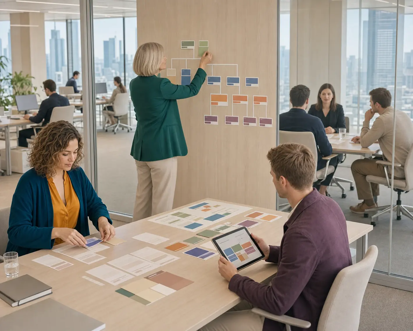Team mapping a multilingual multi-market website architecture with a client