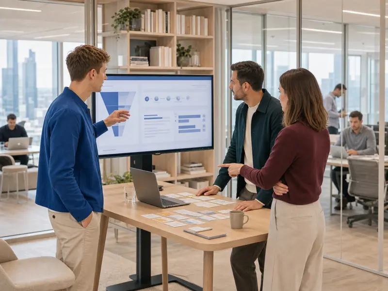 Produktteam und Kunde prüfen die Aktivierung eines SaaS-Produkts